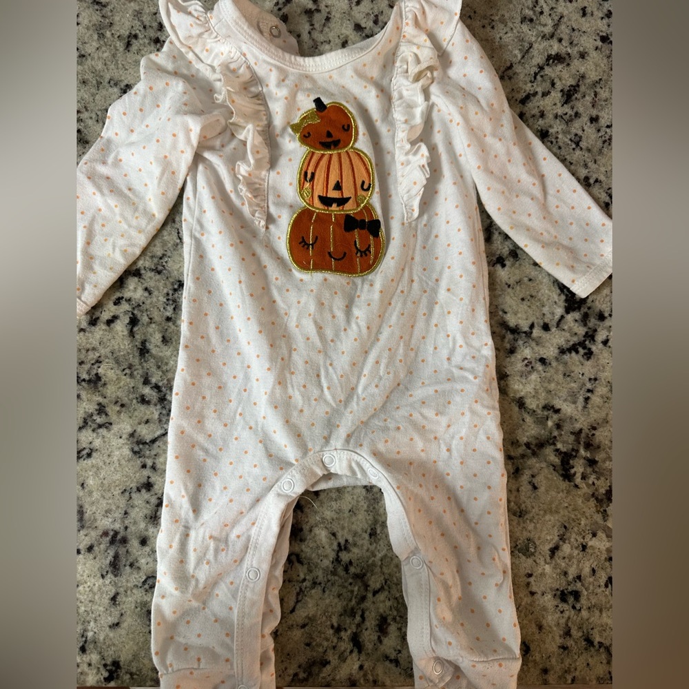 3-6 month girls Halloween romper